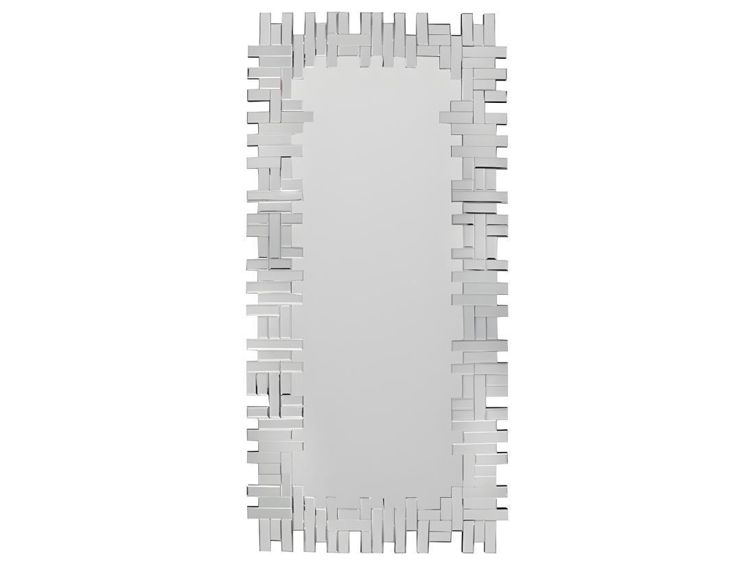 vente unique Miroir en inox - L. 57 x H. 120 cm - Argenté - LOLA