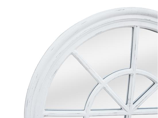 Vente Unique Miroir Fenêtre En Bois De Paulownia - L. 80 X H. 120 Cm - Blanc Effet Vieilli - MONTESQUIEU