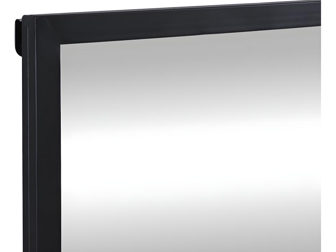 Vente Unique Miroir Industriel Déstructuré En Métal - L. 150 X H. 130 Cm - Noir - MALDONIA