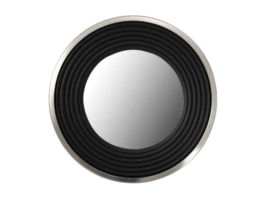vente unique Miroir Mural Design "Eleganca" 51cm Argent & Noir
