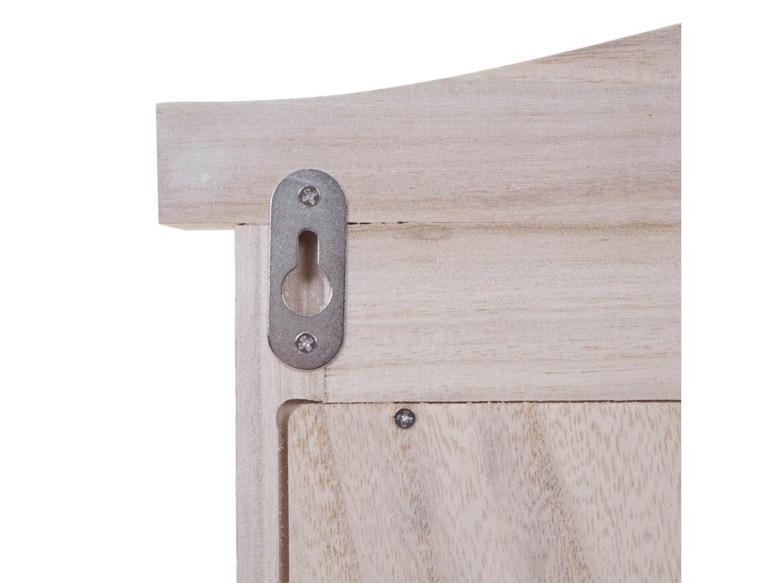 Vente Unique Miroir Mural Design Fenêtre Bois Marron 42 X 5 X 53 Cm 04_0003182