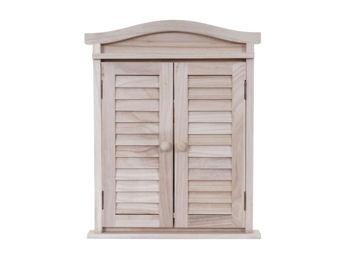 Vente Unique Miroir Mural Design Fenêtre Bois Marron 42 X 5 X 53 Cm 04_0003182