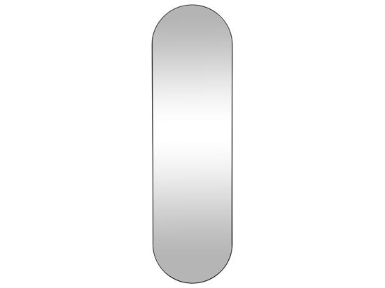 Vente Unique Miroir Mural Ovale En Métal - L. 40 X H. 140 Cm - Noir - ONIKAL