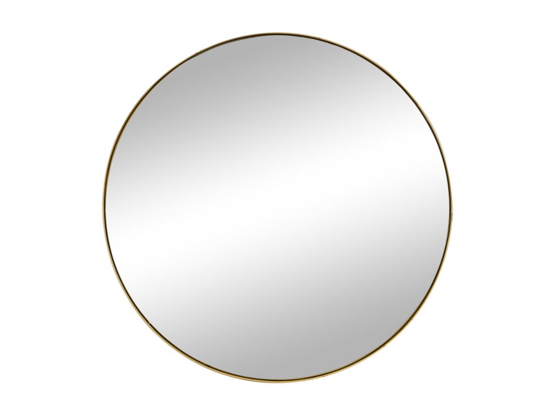 Vente Unique Miroir Mural Rond En Métal - D.80 Cm - Doré - JAFFREL