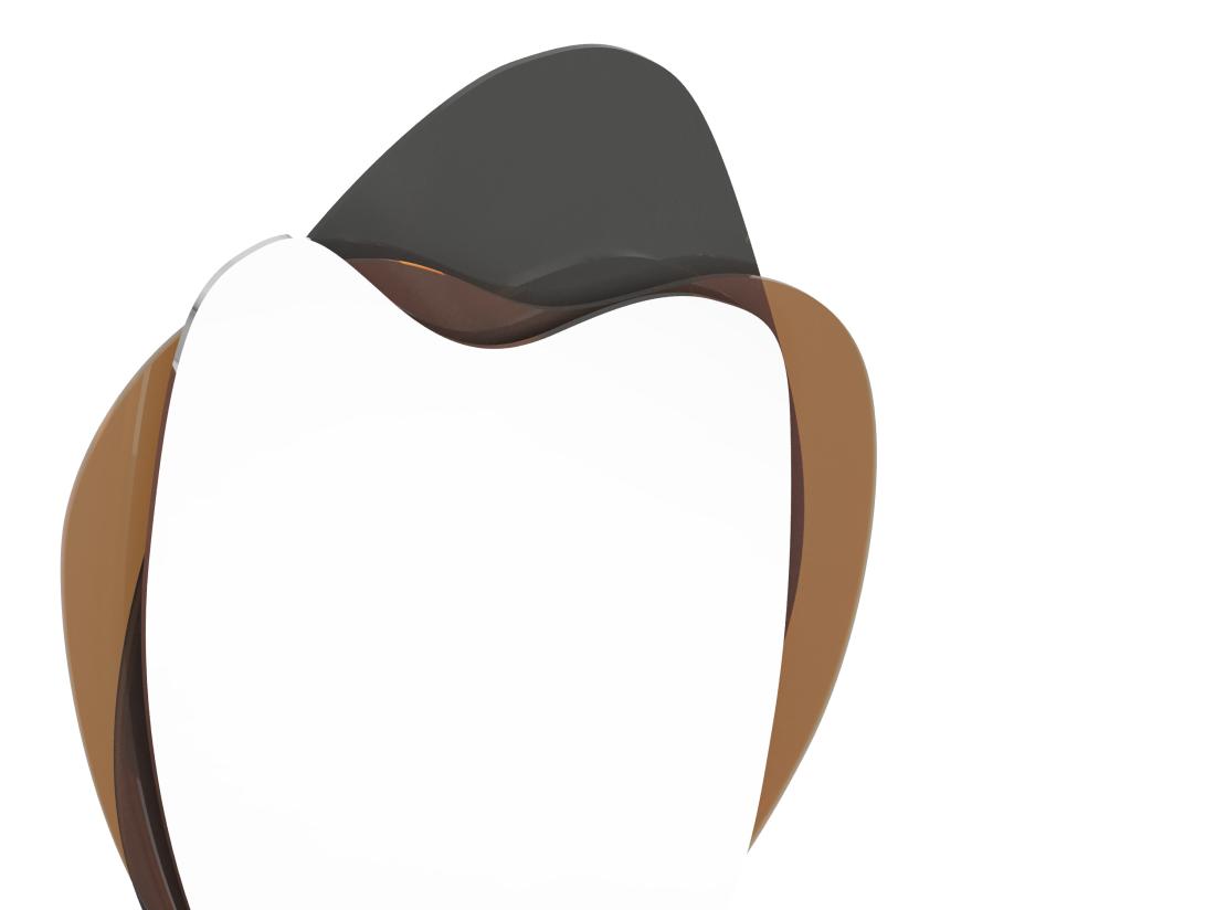 Vente Unique Miroir Organique Design - L. 55 X H. 71 Cm - Marron Et Gris Fumé - LISHIA