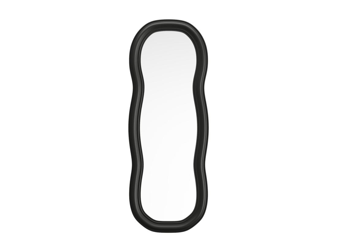 Vente Unique Miroir Organique En Bois De Paulownia - L. 60 X H. 160 Cm - Noir - TAYLI