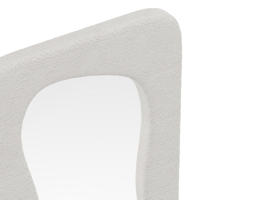 Vente Unique Miroir Organique En Tissu Bouclette - L. 60 X H. 160 Cm - Ivoire - HAIMEI