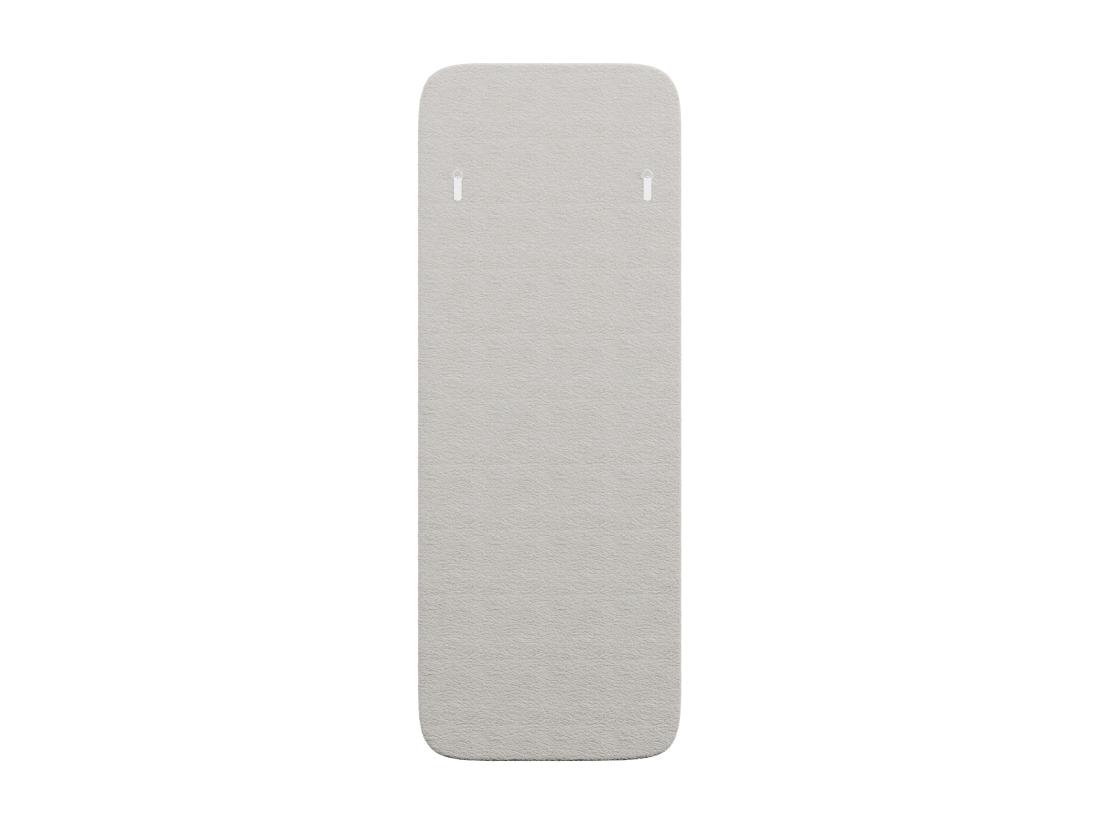 Vente Unique Miroir Organique En Tissu Bouclette - L. 60 X H. 160 Cm - Ivoire - HAIMEI