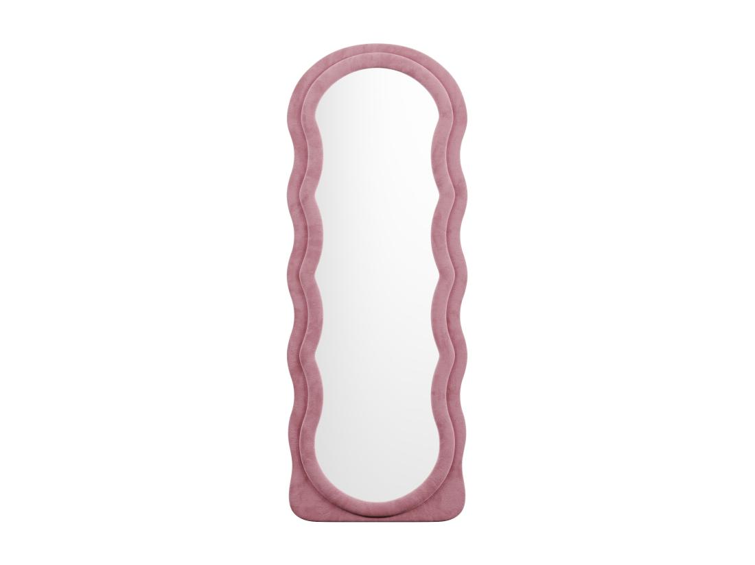 Vente Unique Miroir Organique En Velours - L. 65 X H. 170 Cm - Rose - AYANI