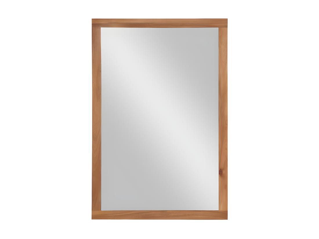 vente unique Miroir rectangle avec contour en bois d'acacia - 90 x 60 cm - SEPANG