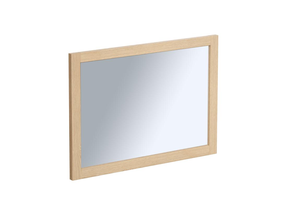 vente unique Miroir rectangulaire avec contour placage chêne - L50 x H70 cm - TIMEA
