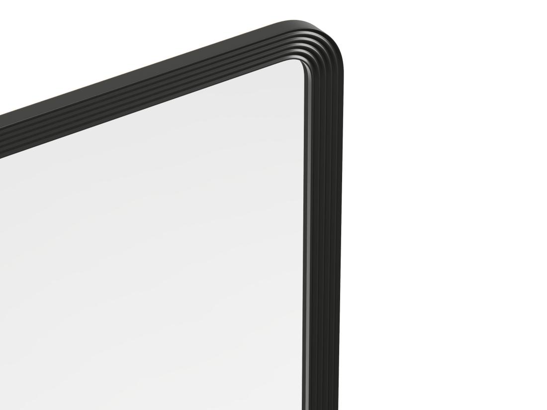 Vente Unique Miroir Rectangulaire En Bois De Paulownia - L. 85 X H. 110 Cm - Noir - JIMIA