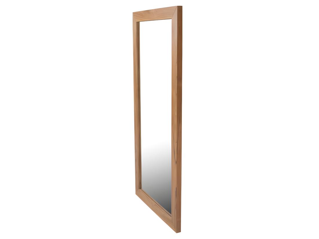 Vente Unique Miroir Rectangulaire En Teck Clair - 60 X 120 Cm - AMLAPURA