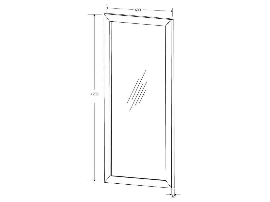 Vente Unique Miroir Rectangulaire En Teck Clair - 60 X 120 Cm - AMLAPURA