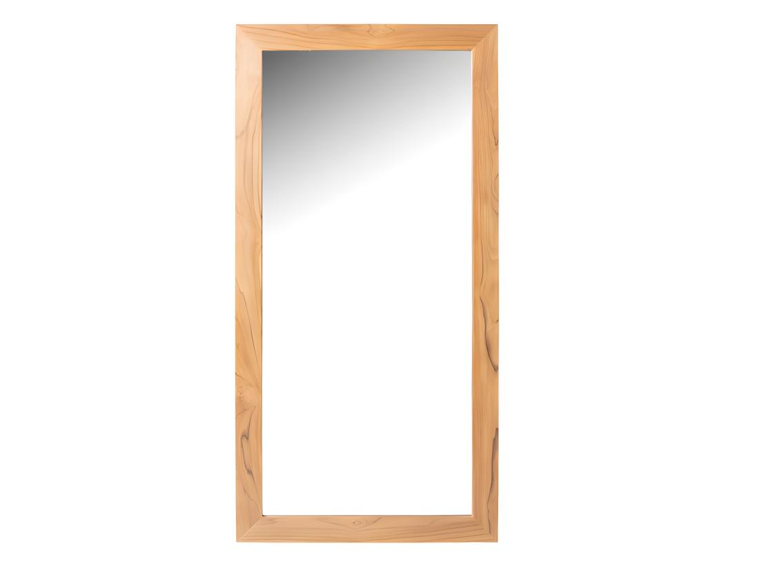 vente unique Miroir rectangulaire en teck clair - 60 x 120 cm - AMLAPURA