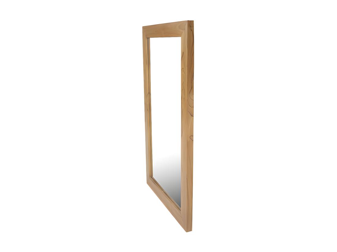 Vente Unique Miroir Rectangulaire En Teck Clair - 60 X 90 Cm - AMLAPURA