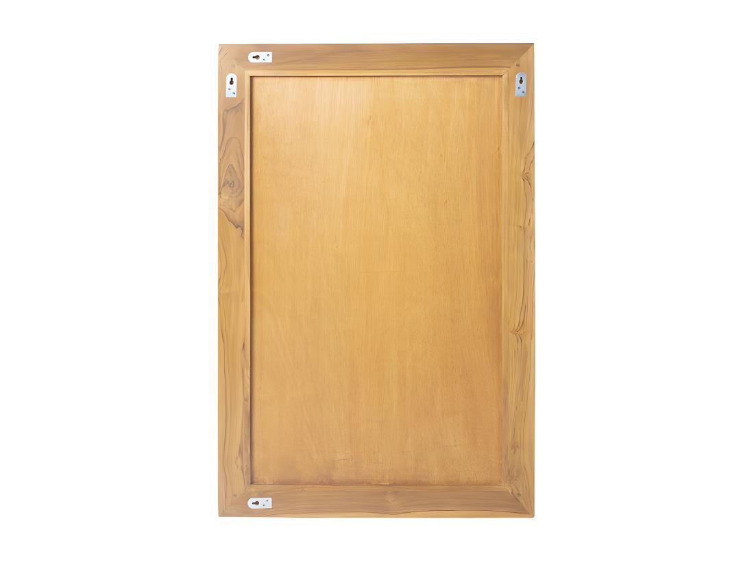 Vente Unique Miroir Rectangulaire En Teck Clair - 60 X 90 Cm - AMLAPURA