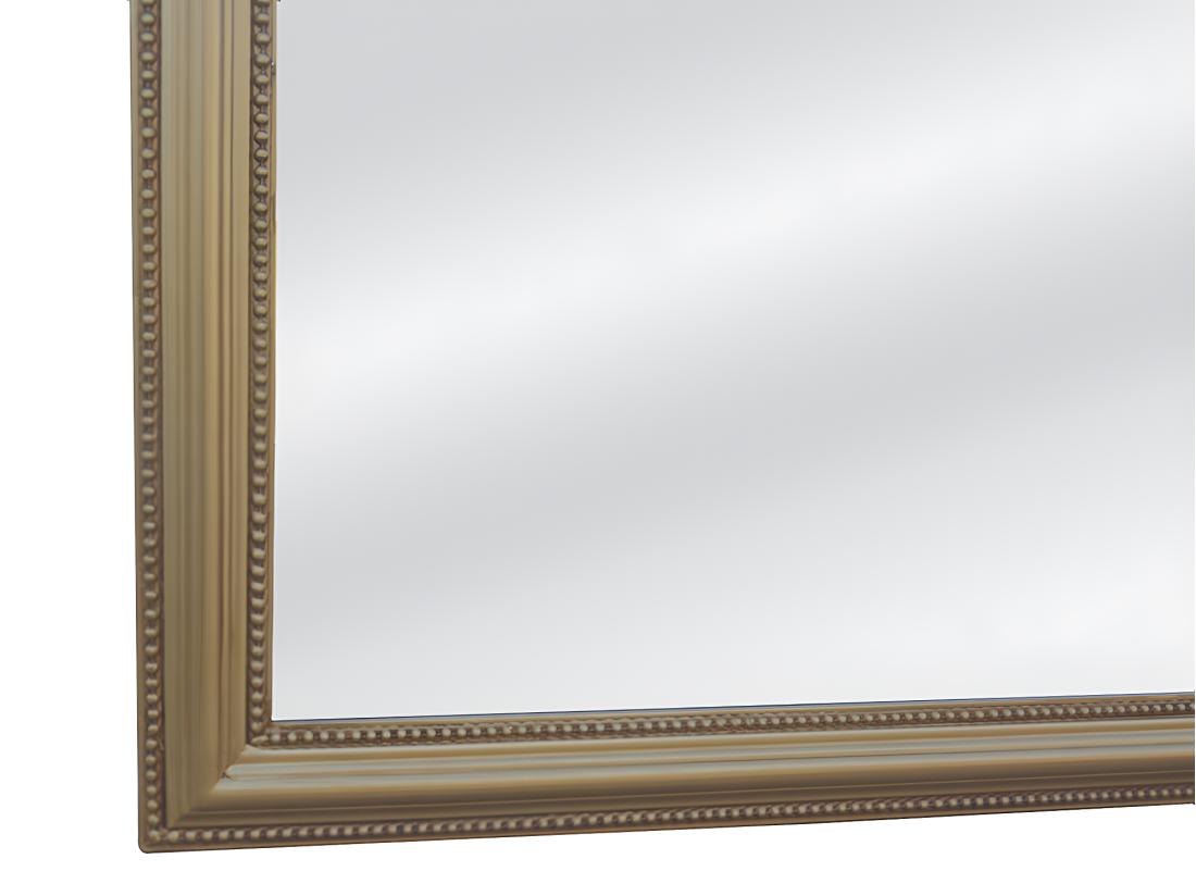 Vente Unique Miroir Style Vintage En Bois De Paulownia - L. 80 X H. 110 Cm - Doré Effet Laiton - HELOISE