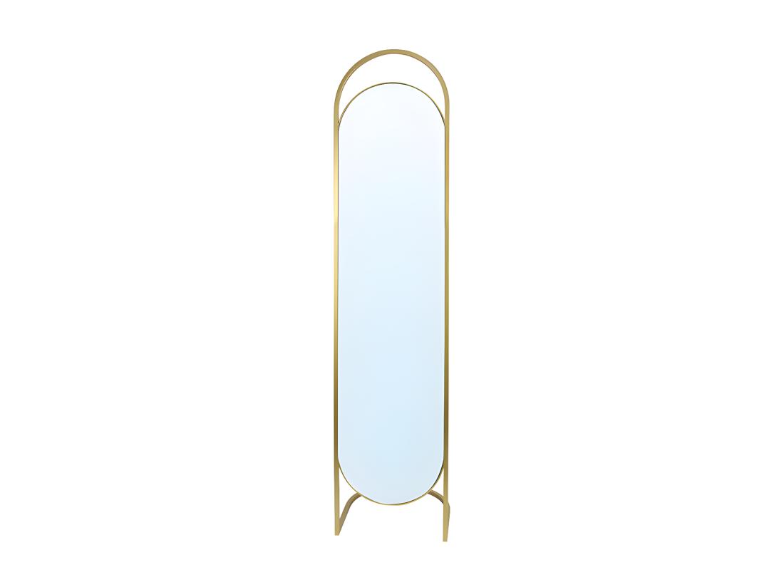 Vente Unique Miroir Sur Pied Psyché En Métal - L. 41 X H. 171 Cm - Doré - ZINEB