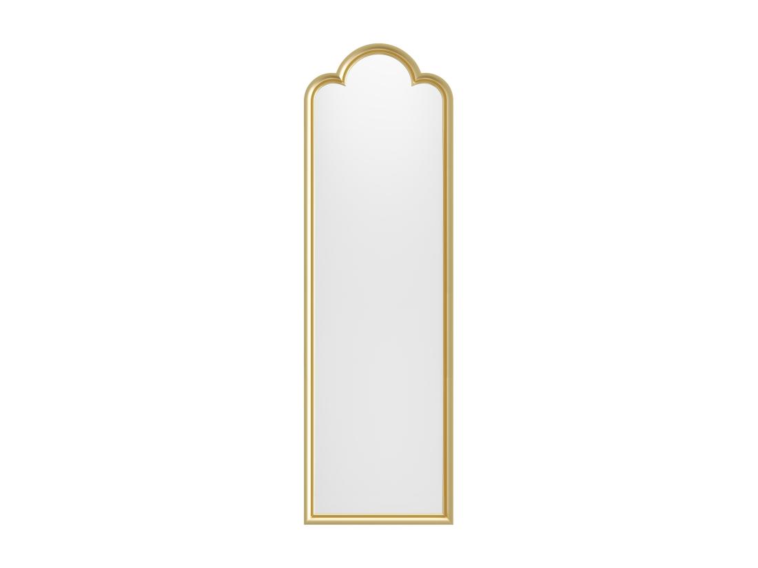 Vente Unique Miroir Vintage En Bois De Paulownia - L. 84.5 X H. 139 Cm - Doré - MEINI