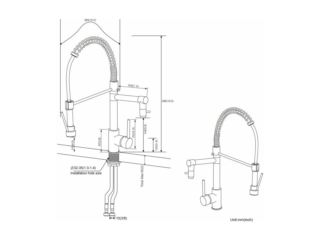Vente Unique Mitigeur De Cuisine Chromé Douchette Extractible à Deux Jets Robinet Cuisine Bec Haut Flexible Robinet D'évier En Laitone Eau Froide/Chaude