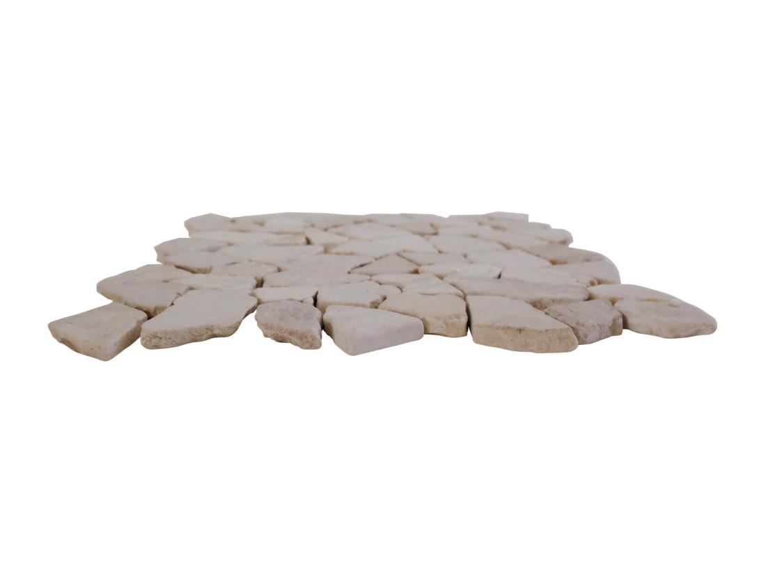 Vente Unique Mosaïque Sol Et Mur En Marbre Crème - Pack De 1m² (11 Dalles De 30x30 Cm) - POESY