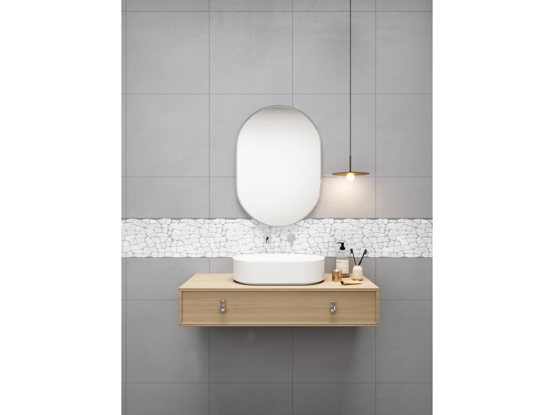 Vente Unique Mosaïque Sol Et Mur En Marbre Crème - Pack De 1m² (11 Dalles De 30x30 Cm) - POESY