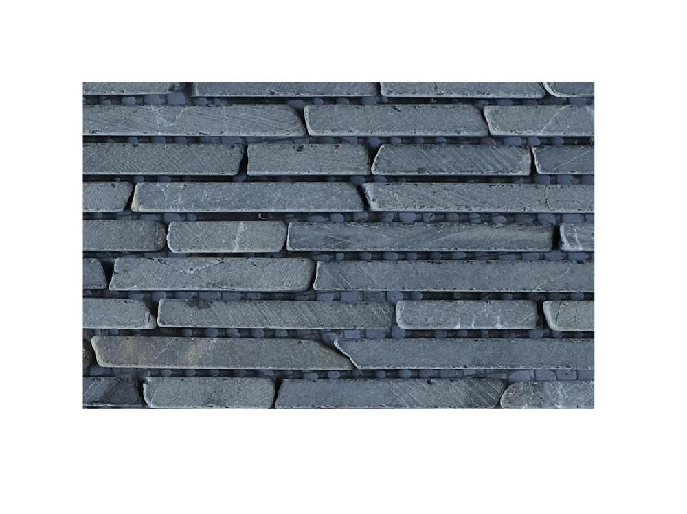 Vente Unique Mosaïque Sol Et Mur En Marbre Gris Anthracite - Pack De 1m² (dalles De 35x30 Cm) - MOYALI