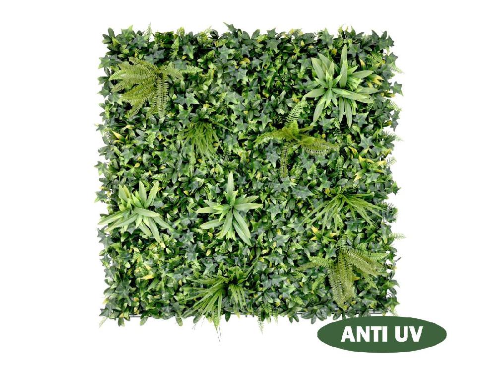 Vente Unique Mur Végétal Synthétique Vert - Pack De 1m² - DELVIN
