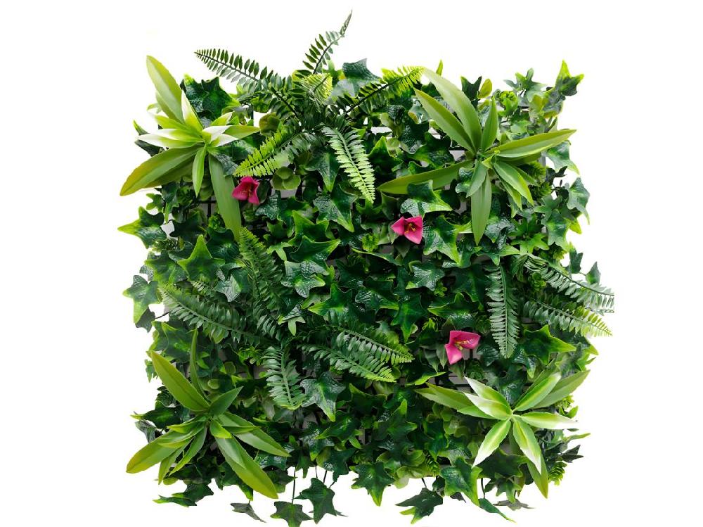 Vente Unique Mur Végétal Synthétique Vert - Pack De 1m² - IKAZ