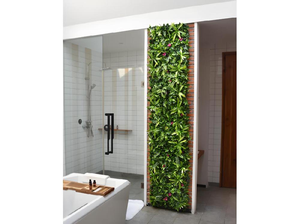 Vente Unique Mur Végétal Synthétique Vert - Pack De 1m² - IKAZ