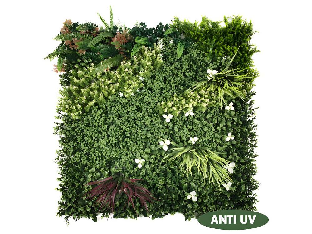 Vente Unique Mur Végétal Synthétique Vert - Pack De 1m² - LAHTI
