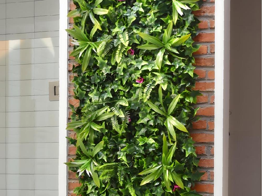 Vente Unique Mur Végétal Synthétique Vert - Pack De 3m² - IKAZ