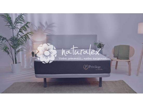 Vente Unique Naturalex - Matelas Privilège 160x200 Cm - Multicouches HR - Blue Latex - Très épais 30 Cm Mousse à Mémoire De Forme 7 Zones Confortable - 2 Faces été Hiver