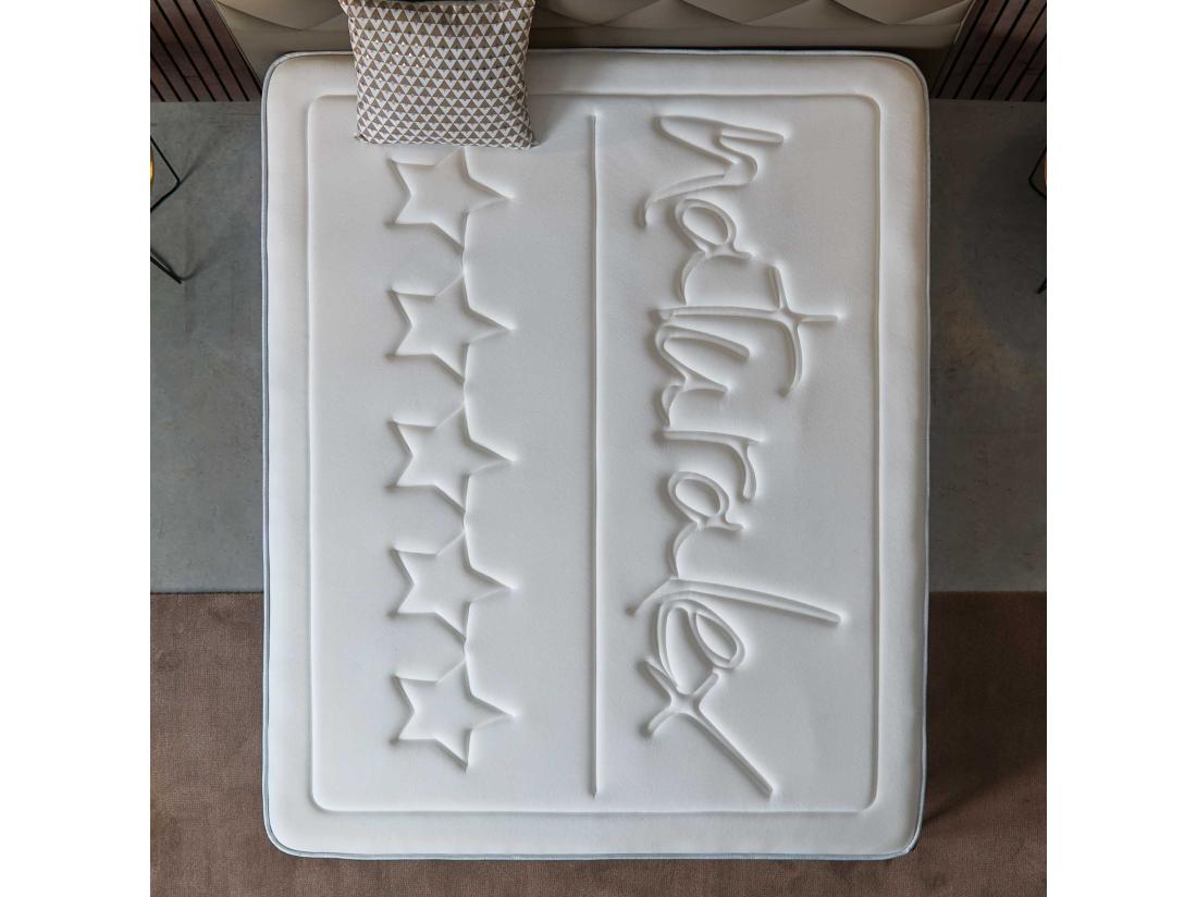 Vente Unique Naturalex - Matelas Privilège 160x200 Cm - Multicouches HR - Blue Latex - Très épais 30 Cm Mousse à Mémoire De Forme 7 Zones Confortable - 2 Faces été Hiver