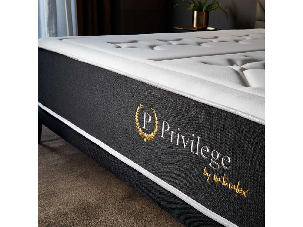 Vente Unique Naturalex - Matelas Privilège 180x200 Cm - Multicouches HR - Blue Latex - Très épais 30 Cm Mousse à Mémoire De Forme 7 Zones Confortable - 2 Faces été Hiver