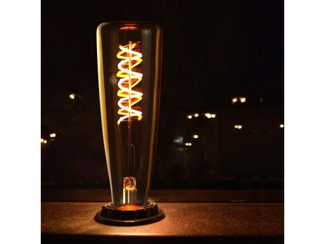 Vente Unique NETTLIFE Ampoule LED E27 Rétro Edison 4W En Forme De Bouteille De Vin Blanc Chaud 2200K Couleur Or Ampoule à Filament Spirale Décorative Pour