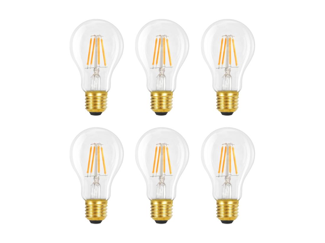 vente unique NETTLIFE Ampoules LED 6 pièces ampoule E27 4W 2700K A60 ampoules Edison vintage