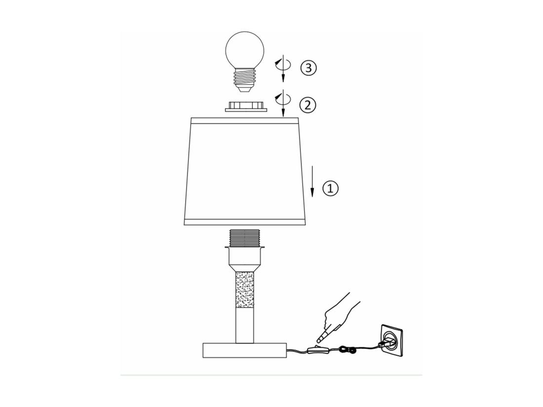 Vente Unique NETTLIFE Lampe De Chevet Set De 2 Lampes De Table Salon - En Bois E27 Douille Bedside Lamp Chambre à Coucher Blanc