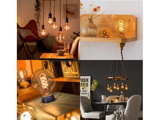 Vente Unique NETTLIFE LED Edison Ampoule Rétro Boule Ampoule 4W G80 Lampes Globe Décoratives Blanc Chaud 2200K LED
