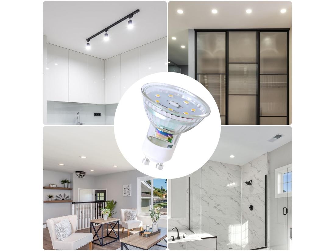 Vente Unique NETTLIFE Lot De 10 Ampoule LED GU10 Blanc Chaud 5W Remplace 50W économie D'énergie 3000K Angle De Faisceau 110° Non Dimmable Réflecteur Incandescent