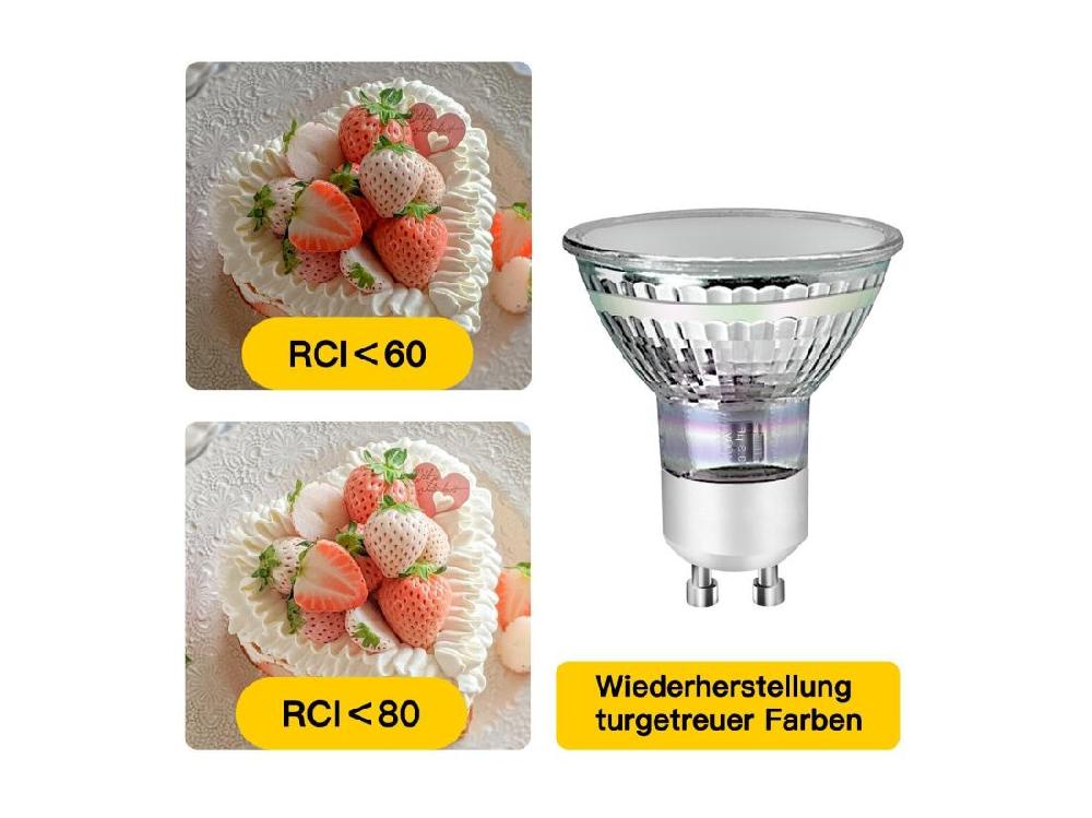 Vente Unique NETTLIFE Lot De 10 Ampoules Halogènes GU10 LED Blanc Chaud 4 W 40 W Lampe à économie D'énergie 3000 K Réflecteur Spot 110° Non Variable
