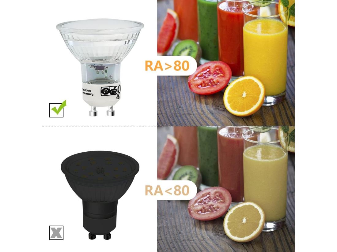 Vente Unique NETTLIFE Lot De 10 Ampoules LED GU10 Blanc Chaud 4W - PAR16 Spot Encastrable Angle De Faisceau 120° Éclairage 3000K Lampe De Cuisine Plafonnier