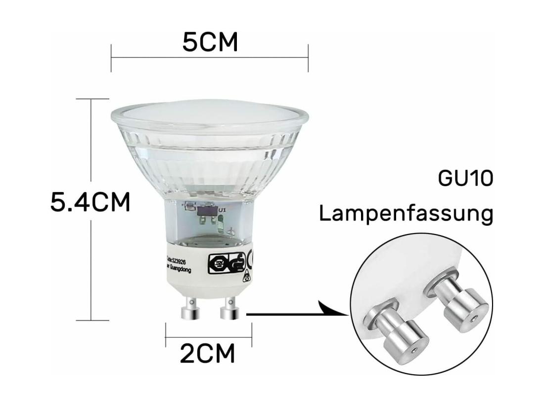 vente unique NETTLIFE Lot de 10 Ampoules LED GU10 Blanc Chaud 4W - PAR16 Spot Encastrable Angle de Faisceau 120° Éclairage 3000K Lampe de Cuisine Plafonnier