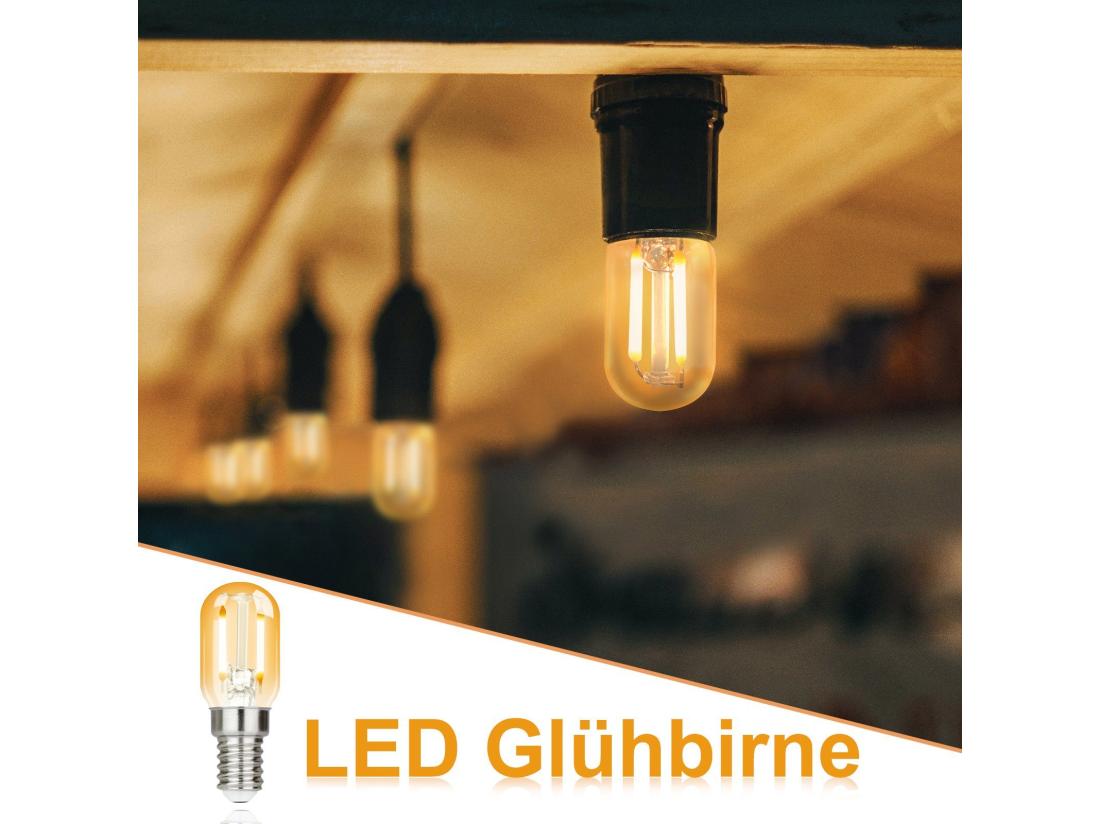 Vente Unique NETTLIFE Lot De 2 Ampoules LED E14 T22 Vintage 2 W Rétro 2700 K Blanc Chaud Lampe à économie D'énergie Douille E14 Non Variable