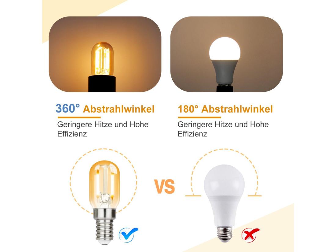 vente unique NETTLIFE Lot de 2 ampoules LED E14 T22 vintage 2 W rétro 2700 K Blanc chaud Lampe à économie d'énergie Douille E14 non variable
