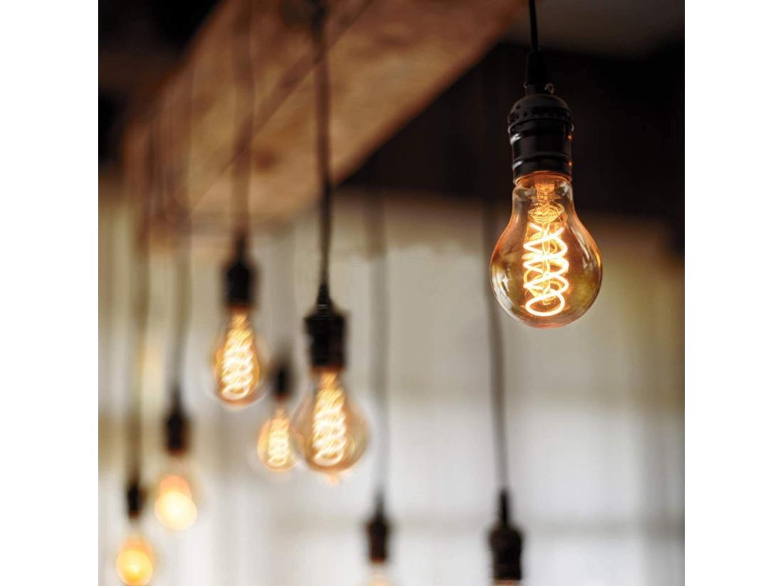 Vente Unique NETTLIFE Lot De 3 Ampoules LED E27 Blanc Chaud A60 Filament 2200K Edison Ampoules Rétro 4W Décoratives Vintage