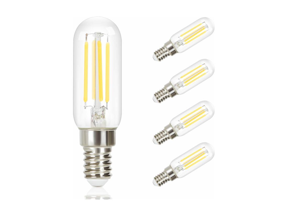 Vente Unique NETTLIFE Lot De 4 Ampoule LED E14 Lampe Vintage - T25 Blanc Chaud Filament Ampoule Edison 2700K 4W Blanc Chaud Ampoule