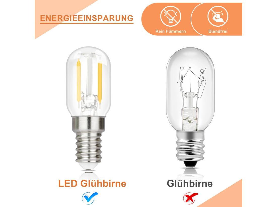 Vente Unique NETTLIFE Lot De 4 Lampes LED E14 Blanc Chaud Lampes Vintage T22 Rétro Edison 2 W 2700 K Adaptées Aux Supports De Lampe