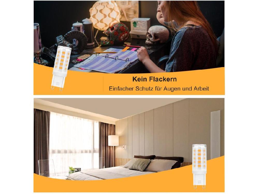 Vente Unique NETTLIFE Lot De 5 Ampoules G9 Blanc Chaud 3000K 230V Remplacement 3W Pour Lampe Halogène 28W 30W 40W Culot Petite à économie D'énergie Non Dimmable
